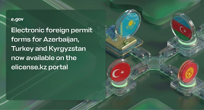 Electronic foreign permit forms for Azerbaijan, Turkey and Kyrgyzstan now available on the elicense.kz portal Kazakhstan, Azerbaijan, Turkey, Kyrgyzstan flags